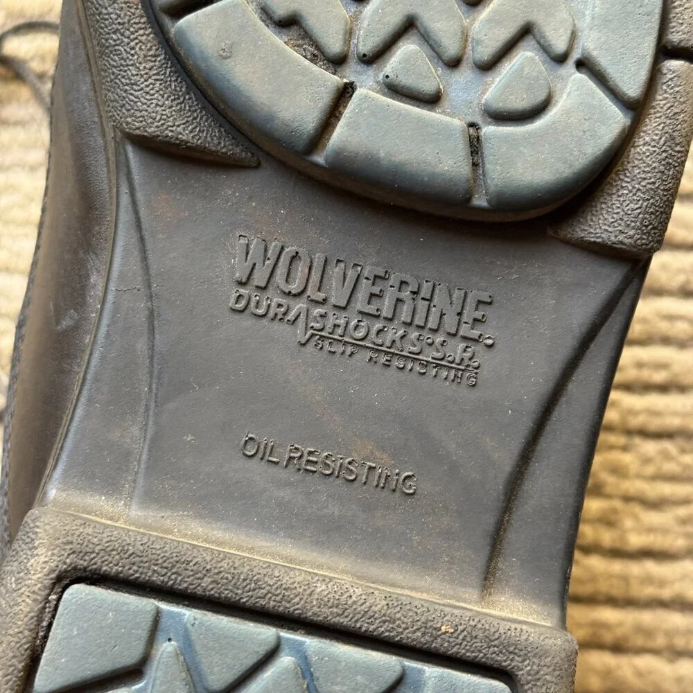 Wolverine Boots Men's Size 11 Black DuraShocks SR Direct-Attach Lined 6